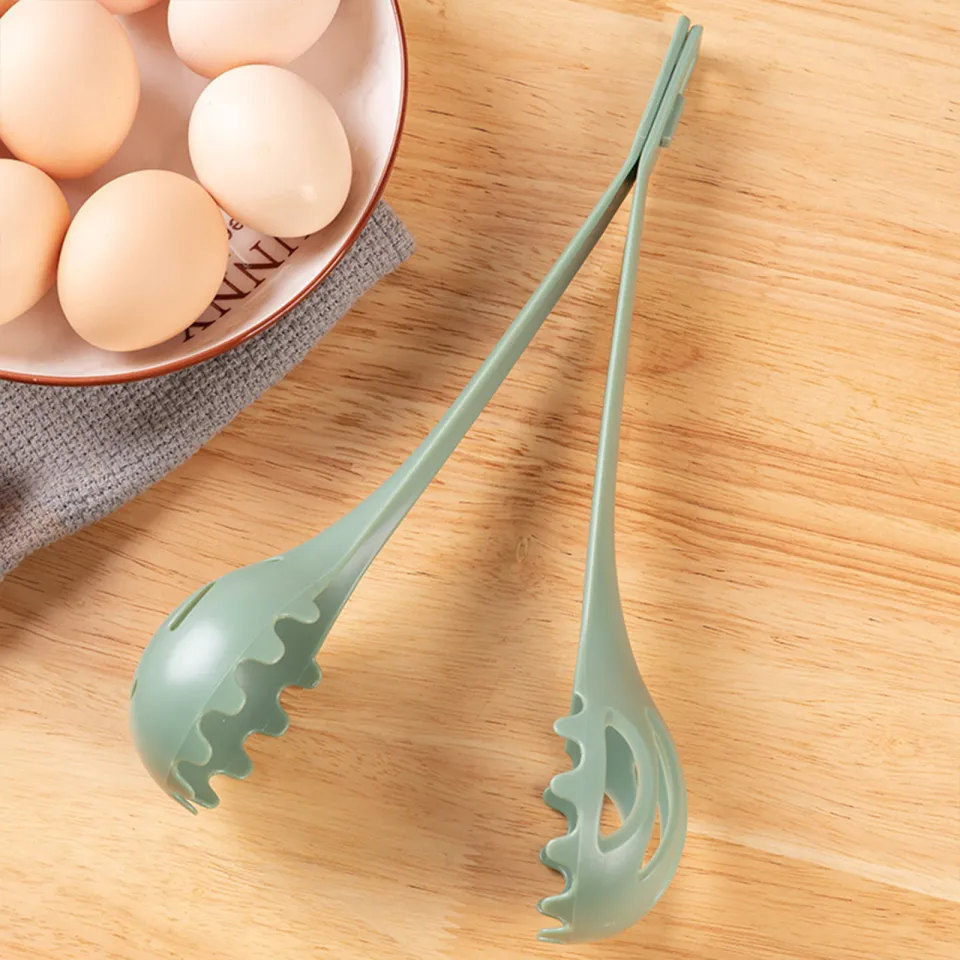 Multifunctional Egg Beater Food Clip Egg Milk Whisk Pasta Tongs Mixer  Kitchen