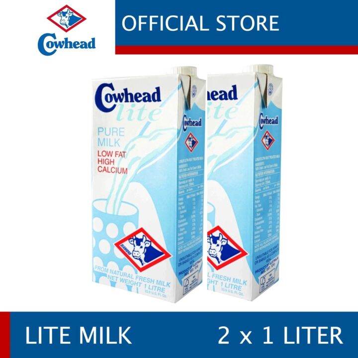 Cowhead Lite Milk 1L ( Pack of 2) [Cowhead Fresh Milk UHT] Lazada PH