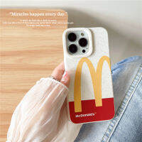 เคสนิ่มสำหรับ IPhone 11 12 13 14 15 Pro Max เคสแฟชั่น McDonald English 14 Plus ฝาหลังคู่โทรศัพท์มือถือกันกระแทก