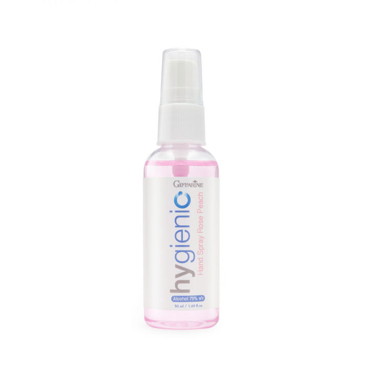 กิฟฟารีน ไฮจีนิค แฮนด์ สเปรย์ โรสพีช Alcohol 75% Giffarine Hygienic Hand Spray Rose Peach