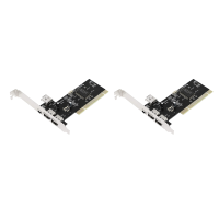 2X 3 Port IEEE 1394 Firewire Card PCI Firewire Adapter IEEE 1394 PCI Controller Card for Desktop PC