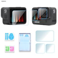 9H Screen Tempered Glass Film Lens Protective Film Front Back Screen Protector Set For GoPro Hero 9 Black Camera Accessories