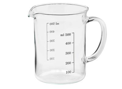 เหยือก ทำจากแก้ว สำหรับวัด เหยือกตวงอาหาร  ขนาด0.5 ลิตร