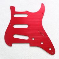 【✨】 Readings แดงอะลูมิเนียมโลหะ ST Pickguard กีตาร์ SSS สำหรับสายกีตาร์แบบกำหนดเองด้วยสกรู