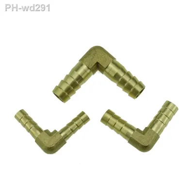 Brass Hose Barb Tail Fitting 90 Degree Elbow Connector 6 8 10 12 14 16 19mm Hose ID Water Air Fuel Gas