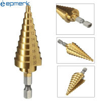 [electronicshop]1Pc High-Speed ขั้นตอนกรวย Dril Bit 4-22MM HSS หกเหลี่ยมไทเทเนียมขั้นตอนการเจาะกรวยบิตสำหรับสว่านเจาะ