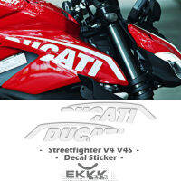 สำหรับ Ducati V4 V4S streeetfighter V4S V4SP F airing เชลล์ดึงดอกไม้สติกเกอร์รูปลอกสีขาวแมตต์ทองบน F airing D ecals