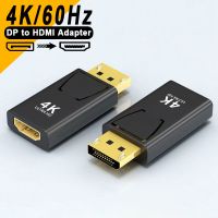 Adaptor Port ke HDMI 4K DP ke HDMI tampilan Port ke konverter HDMI 4K 60Hz konektor kompatibel HDMI pria ke wanita untuk Monitor PC