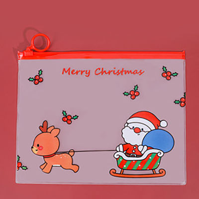 Bag Heart Girl Student Stationery Zipper Multifunctional Bag Christmas File Cartoon
