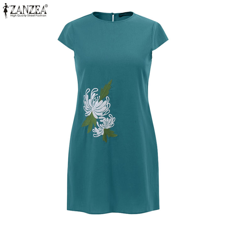 สินค้ามาใหม่-จัดส่งฟรี-fancystyle-zanzea-ชุดเดรสทรงแข็งหลวมวินเทจปักลายดอกไม้สำหรับผู้หญิง-15
