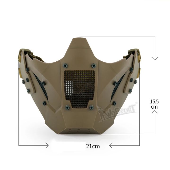 หน้ากากสำหรับกิจกรรมกลางแจ้ง-sh-oo-ti-ng-hu-n-in-g-เกียร์-ma-sk-mi-li-ta-ry-ta-ct-ic-al-de-fe-ns-e