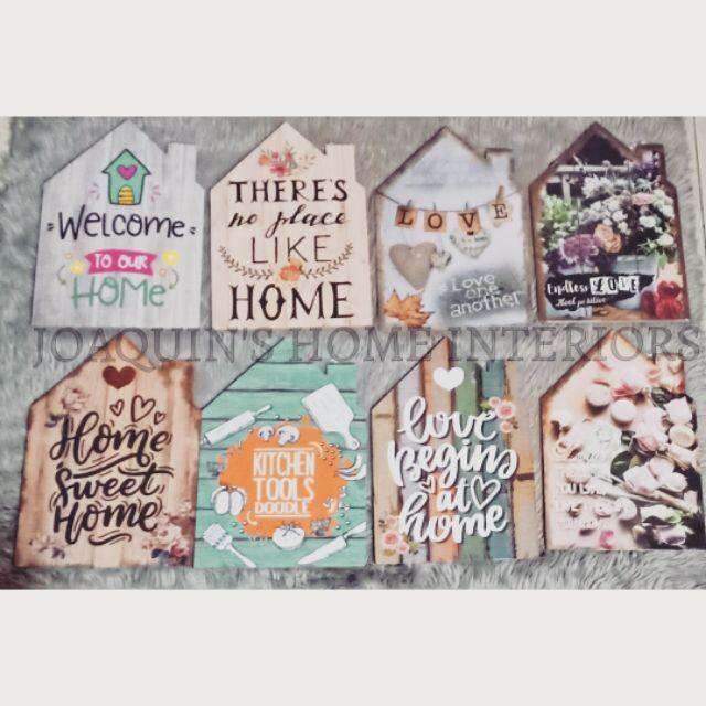 House Shaped Wooden Wall Decor (SE) Lazada PH