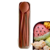 Reusable Travel Utensils Set 4 Pack Tasteless Camping Utensil Set With Case Portable Cutlery For Travel Picnic Camping Flatware Sets