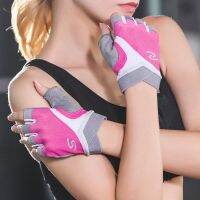 hotx【DT】 Breathable Half Gloves Womens Gym Men Weight Lifiting Mittens Mtb Cycling