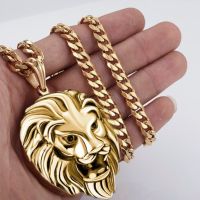 Men Necklace Lion Pendant