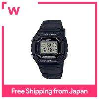 CASIO W-218H-1AV Jam Tangan Digital มาตรฐานพร้อมกล่องคาสิโอของผู้ชายราคาถูกสีดำ