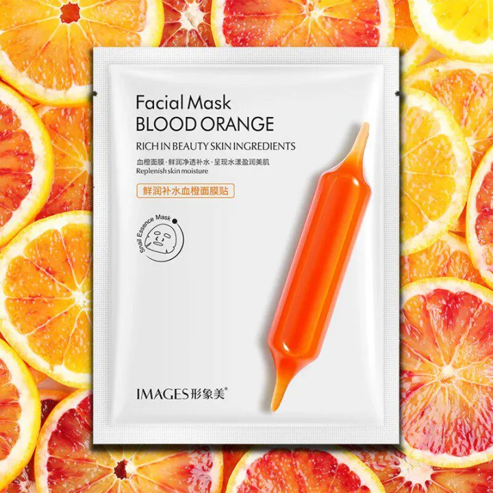 IMAGES Blood Orange Mask มาส์กหน้าส้มสีเลีอดมีวิตามินซี Lazada.co.th