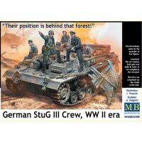 โมเดลประกอบฟิกเกอร์ทหาร Master Box 1/35MB35208 German StuG III Crew, WW II era. Their position is behind that forest!