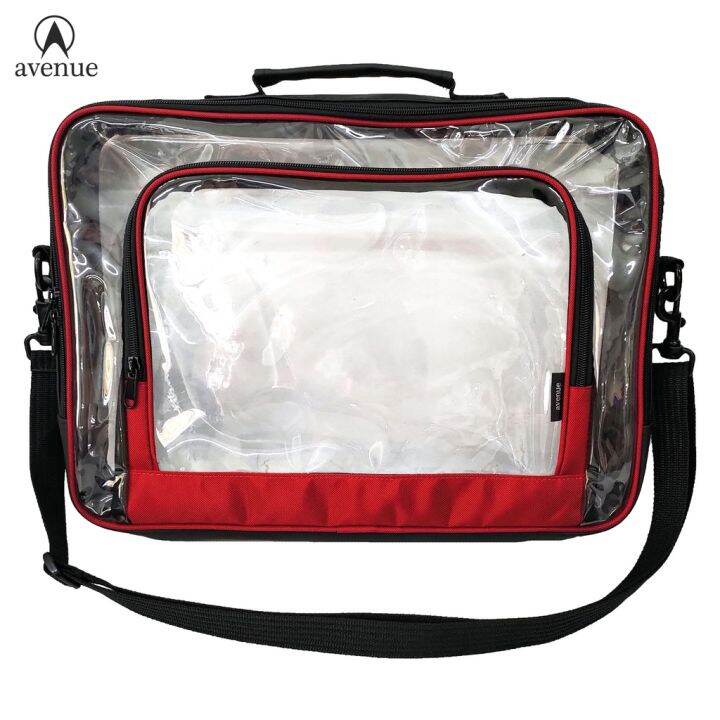 Avenue Transparent PVC Clear Laptop Sling Bag 345 Shoulder Bag Thick