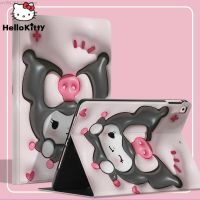 Sanrio Kuromi 3D IPad Protective Case 10.2 Inch Ipad 8 9 Generation Air 1 2 3 Mini 4 5 6 Pro 2022 2018 12.9 11 Inch Flat Shell