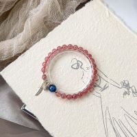 [COD] strawberry crystal bracelet female s925 beads kyanite handmade wholesale