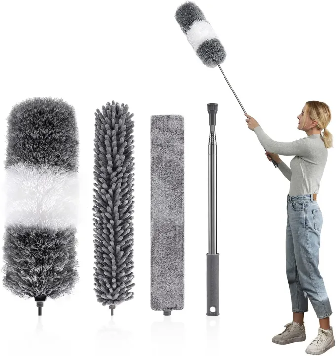 Microfiber Duster Long Extendable Duster Cleaner Brush Telescopic