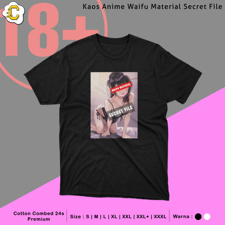 Sad Anime Otaku Japanese Girl - Waifu Material Ecchi Gift T-Shirt - Waifu  Material Hentai Lewd Anime - Sticker | TeePublic
