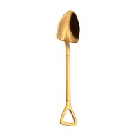 stainless steel 304 small shovel spoon design gold-plated tableware coffee spoon ice cream soup delicate stirring spoon