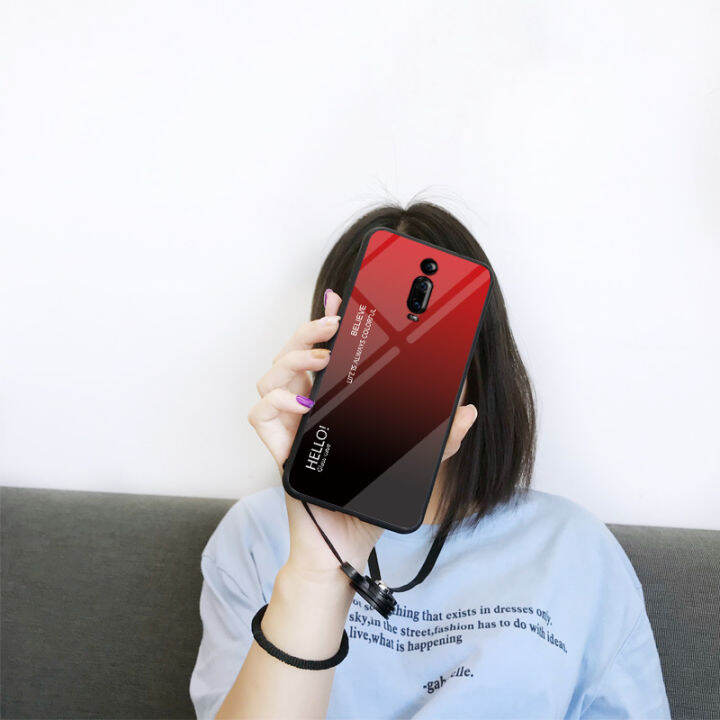 xiaomi-mi-9t-pro-เคสโทรศัพท์-xiaomi-9tpro-สีเคสแข็งกระจกเทมเปอร์ไล่ระดับสีกันกระแทกเคสฝาหลังโทรศัพท์