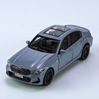 รถ BMW 320I 3 2023รถโลหะผสมของเล่นโลหะหล่อจากเหล็กโมเดลจำลองการเก็บรวบรวมเสียงและแสงของขวัญที่เป็นของเล่นเด็กเด็กผู้ชาย1:32