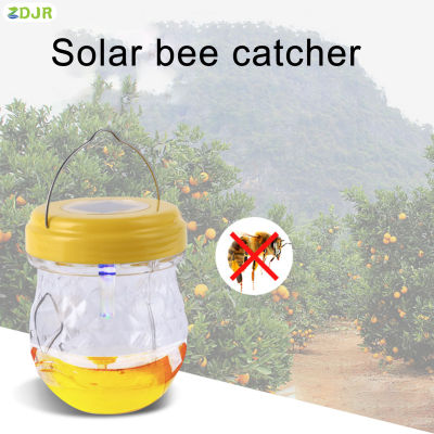 ZDJR กับดักแมลงวันผึ้งผลไม้ในสวนแบบแขวนกลางแจ้งจับแมลงวันผึ้งสำหรับดักแจ็คเก็ตสีเหลืองแตน