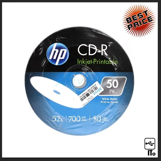 CD-R 'HP' Printable (50/Pack) แผ่น CD-R Printable HP พิมพ์ภาพบนแผ่นได้ ...