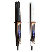 ❁ﺴ❡ 2 in 1 Dual Use Hair Straightener Roller Four-Gear Temperature Control Heat Curler LCD Temperature Adjustable Styling Tool