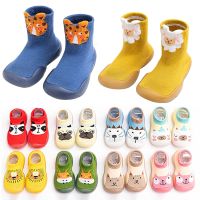 2021 Children Anti-slip Shoes Newborn Baby Boy Girl Cotton Non-slip Floor Socks Rubber Sole Cartoon Indoor Socks Infant Shoes