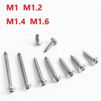 1mm 1.2mm 1.4mm 1.6mm 304Stainless Steel Cross Recessed Pan Head Self Tapping Screws M1 M1.2 M1.4 M1.6x3 4 5 6 8 10 16mm