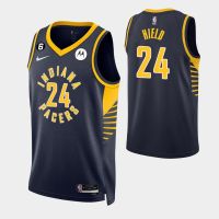 Indiana Pacers 24 Buddy Hield 2022-23 Icon Edition Black Jersey