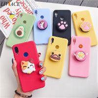 3D silicone cartoon case for huawei y9 y7 y6 y5 prime pro 2019 2018 girl cute phone holder stand soft cover funda coque