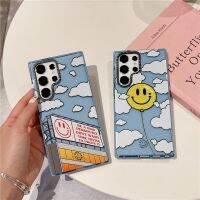 เคสโทรศัพท์ Samsung Galaxy S23อัลตร้า S22อัลตร้า,【เป็นคนดี】แฟชั่นลูกโป่งรูปรอยยิ้มที่สร้างสรรค์เคส TPU แบบนิ่มกันกระแทก