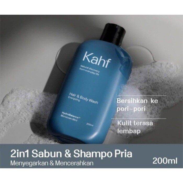 Kahf Energizing Hair and Body Wash 200 ml [ BIRU ] Sabun Mandi Lazada