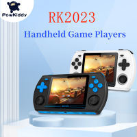 POWKIDDY ใหม่ RK2023ย้อนยุคเกมคอนโซลมือถือ3.5นิ้ว HD วิดีโอเกมแบบพกพาผู้เล่น RK3566ชิปเล่นเกมเหมาะสำหรับ PS Emulator.