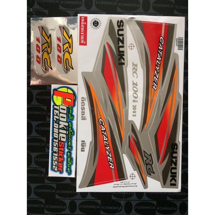 สุดคุ้ม-สติกเกอร์-suzuki-rc-100-สีเงิน-ปี-2002-ราคาถูก-สติ-ก-เกอร์-ติด-รถ-สติ๊กเกอร์-ออฟ-โร-ด-สติ-ก-เกอร์-ข้าง-รถ-กระบะ-สติ-ก-เกอร์-ข้าง-รถ-สวย-ๆ