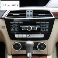 Car Styling For Mercedes Benz W204 C Class Center Console Air Conditioning CD Control Panel Decoration Stickers Trim Accessories