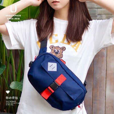 2023 Original▥✵ Japans lotte tide new small bag men and women lovers leisure sports oblique cross chest big capacity messenger bag one shoulder