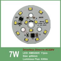 【✱2023 HOT✱】 si39629592258115 ไฟดาวน์ไลท์แอลซีดีไฟดาวน์ไลท์ Diy 7W 50มม. Ac 220V ไดรเวอร์ Ic รวม Smd2835 Pcb 18W 15W 12W 9W 7W 5W 3W