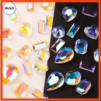 DANCH 10pcs หัวใจ คริสตัล หยดน้ำ ตกแต่งเล็บ เพชรเล็บ เล็บ rhinestones เครื่องประดับเล็บ