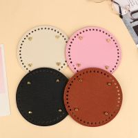 【CW】 Oval Round Bottom for Knitted Leather Accessories with Holes Diy Crochet Pu Base