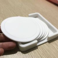 【CC】 7Pcs Non-slip Silicone Drinking Coaster Set Holder Cup C90D