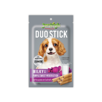 JerHigh Duo Stick เจอร์ไฮ ดูโอ้ สติ๊ก ขนมสุนัข รสนมกับมันม่วง ขนาด 50 กรัม