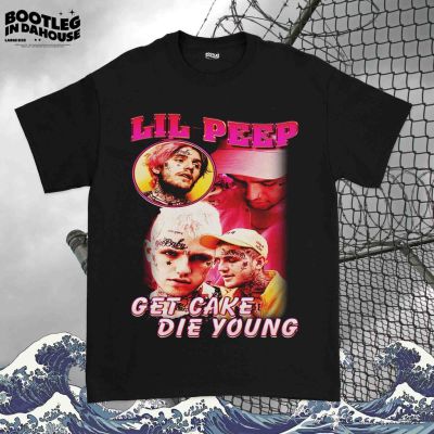 เสื้อยืด พิมพ์ลาย Lil Peep สไตล์วินเทจS-3XL 100% cotton short sleeves แฟชั่นบุรุษและสตรีtop ลดราคา