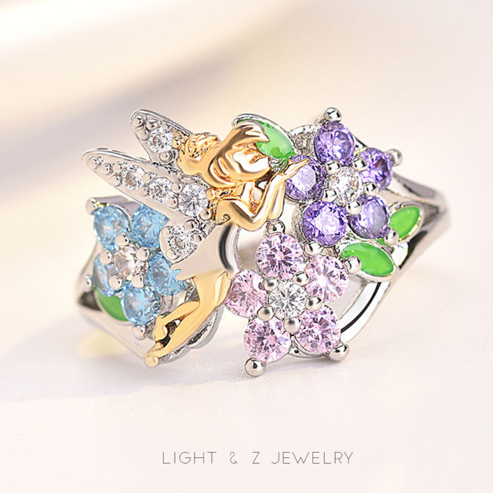 light-amp-z-แหวนนางฟ้าปีกนางฟ้าดีไซน์เก๋-แหวนสีเพทายแบบฝังแฟชั่นเกาหลีของขวัญสำหรับผู้หญิง